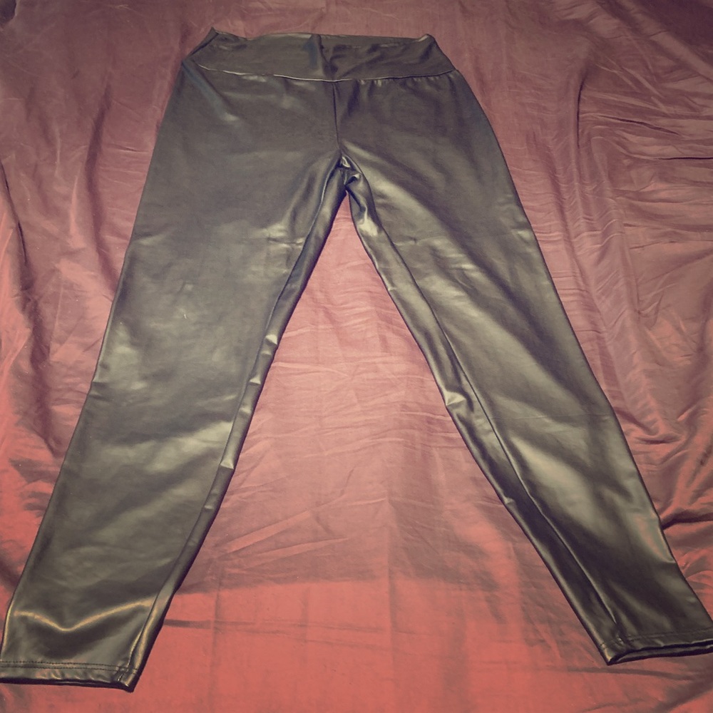Women’s Metallic Leather Pants